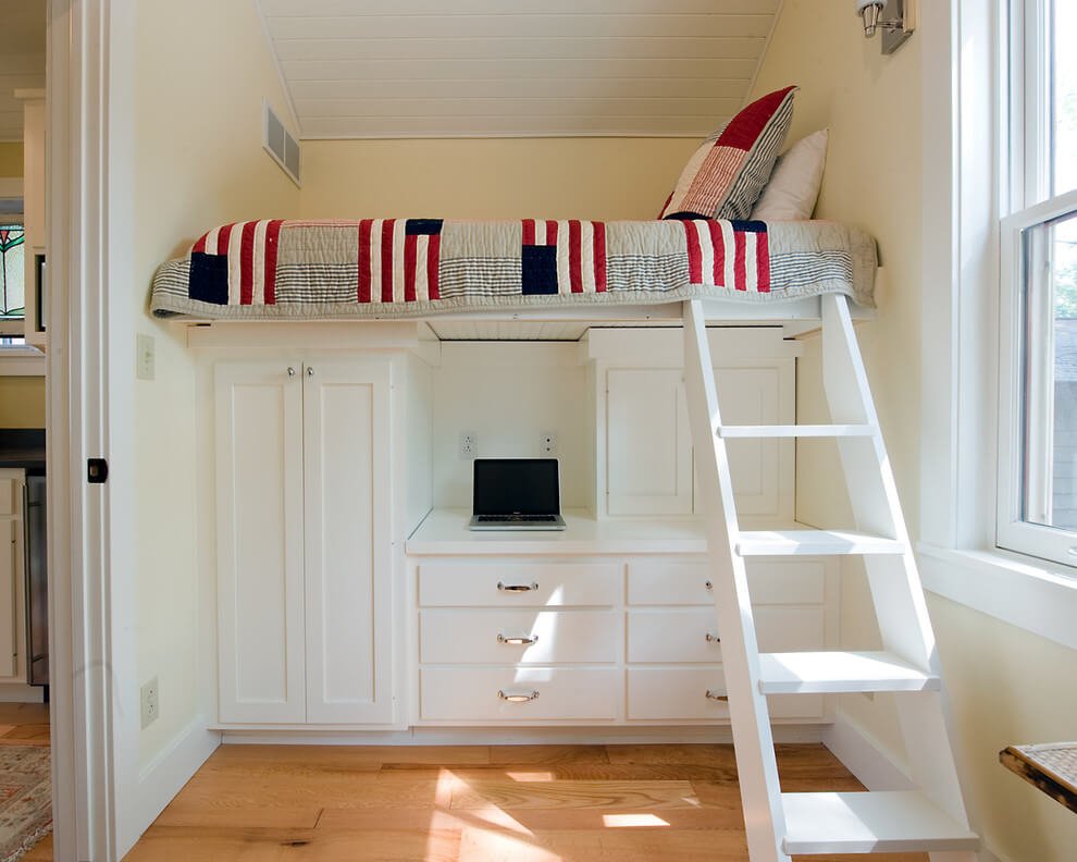 Wall Storage Under Loft bed